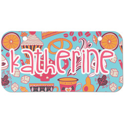 Dessert & Coffee Mini/Bicycle License Plate (2 Holes) (Personalized)