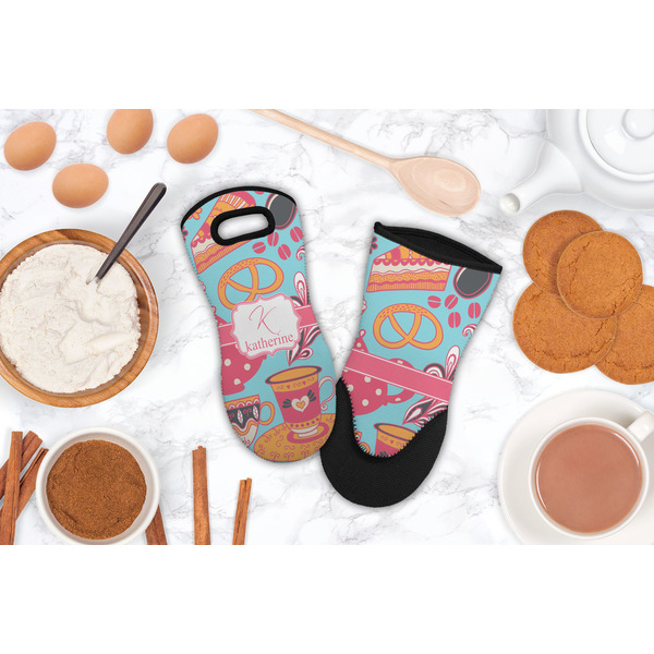 Dessert & Coffee Neoprene Oven Mitt - Lifestyle Image
