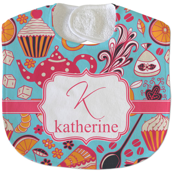 Dessert & Coffee New Baby Bib - Closed and Folded