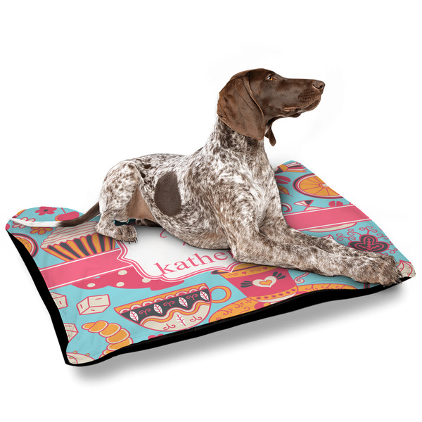 Dessert & Coffee Outdoor Dog Beds - Large - IN CONTEXT