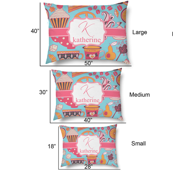 Dessert & Coffee Outdoor Dog Beds - SIZE CHART