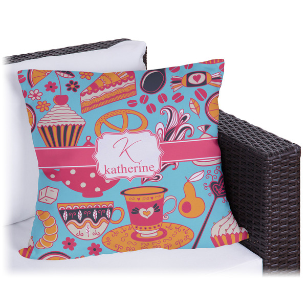 Custom Dessert & Coffee Outdoor Pillow - 16" (Personalized)