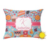 Dessert & Coffee Outdoor Throw Pillow (Rectangular) (Personalized)