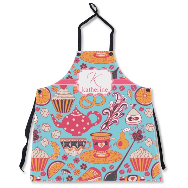 Custom Dessert & Coffee Apron Without Pockets w/ Name and Initial