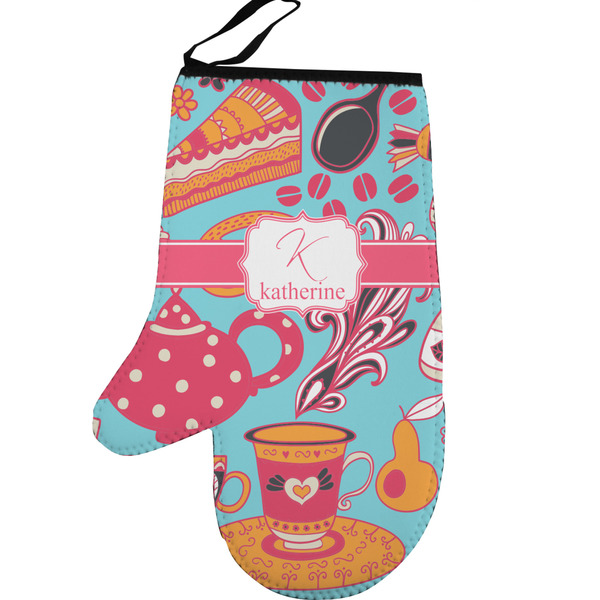 Dessert & Coffee Personalized Oven Mitt - Left