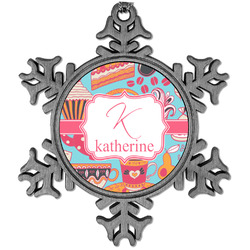 Dessert & Coffee Vintage Snowflake Ornament (Personalized)