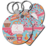 Dessert & Coffee Plastic Keychain (Personalized)