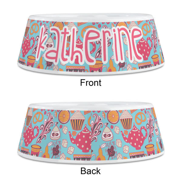 Dessert & Coffee Plastic Pet Bowls - Medium - APPROVAL