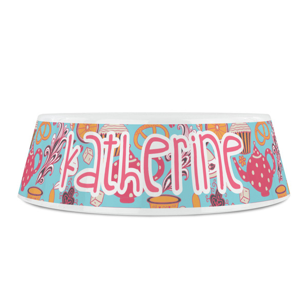 Dessert & Coffee Plastic Pet Bowls - Small - FRONT