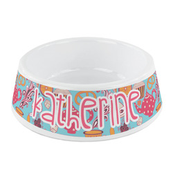 Dessert & Coffee Plastic Dog Bowl - Small (Personalized)