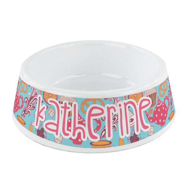 Custom Dessert & Coffee Plastic Dog Bowl - Small (Personalized)