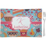 Dessert & Coffee Rectangular Glass Appetizer / Dessert Plate - Single or Set (Personalized)