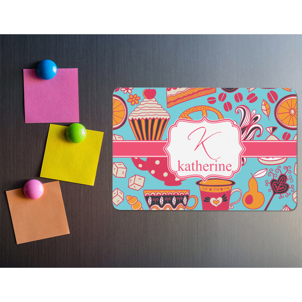 Dessert & Coffee Rectangular Fridge Magnet - LIFESTYLE