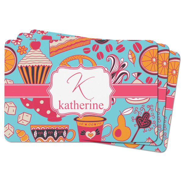 Dessert & Coffee Rectangular Fridge Magnet - THREE