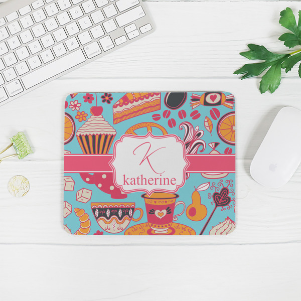 Dessert & Coffee Rectangular Mouse Pad - LIFESTYLE 2
