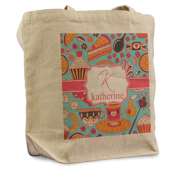 Custom Dessert & Coffee Reusable Cotton Grocery Bag (Personalized)