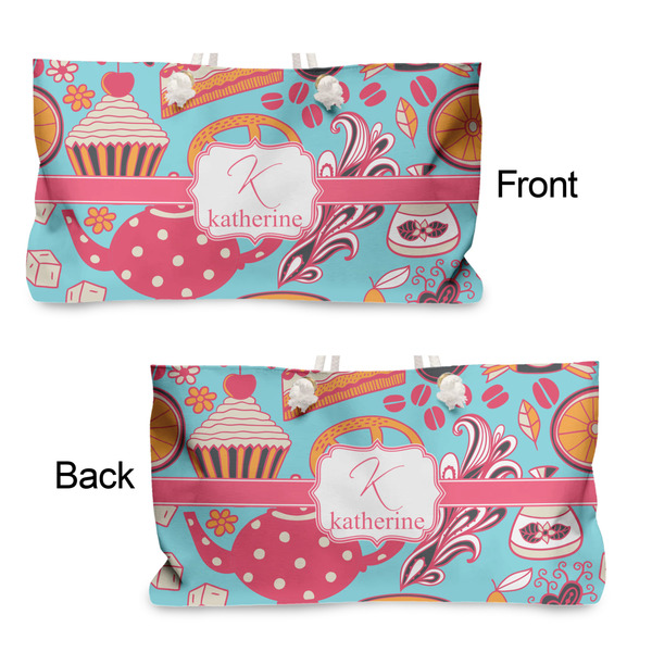 Dessert & Coffee Large Rope Tote - From & Back View