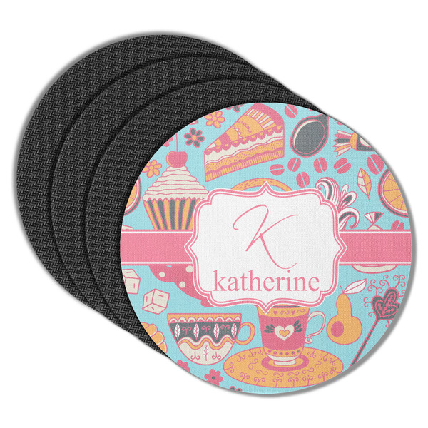 Dessert & Coffee Round Coaster Rubber Back - Main