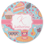 Dessert & Coffee Round Rubber Backed Coaster (Personalized)
