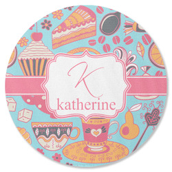 Dessert & Coffee Round Rubber Backed Coaster (Personalized)