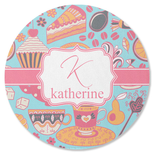 Custom Dessert & Coffee Round Rubber Backed Coaster (Personalized)