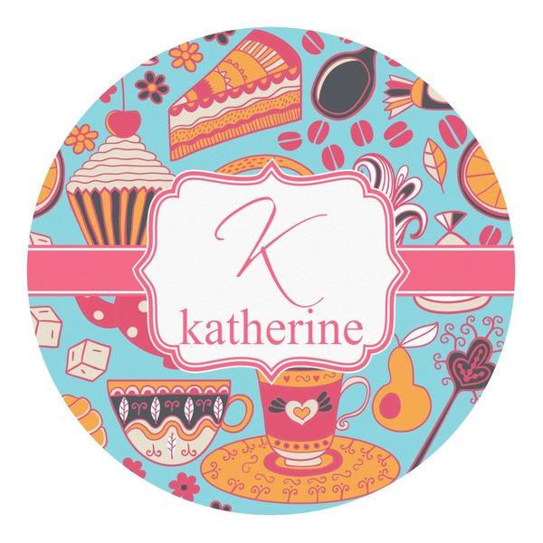 Custom Dessert & Coffee Round Decal - Small (Personalized)