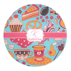 Dessert & Coffee 5' Round Indoor Area Rug (Personalized)