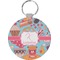 Dessert & Coffee Round Plastic Keychain (Personalized)