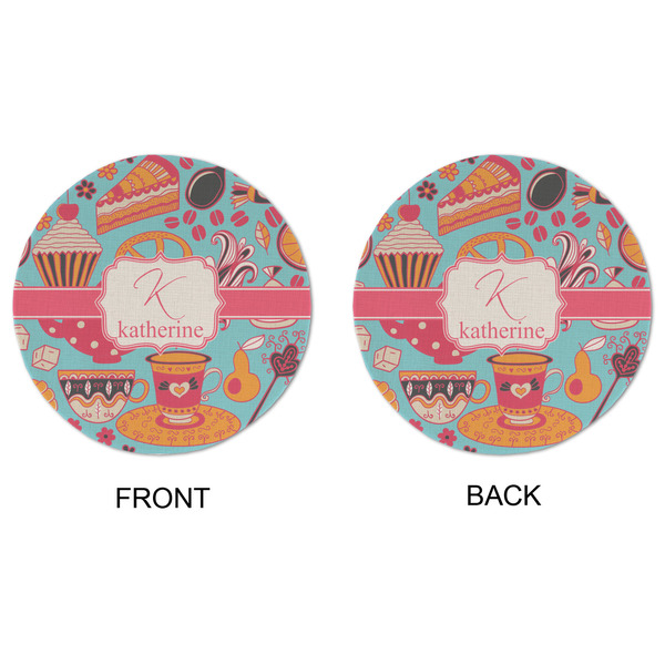 Dessert & Coffee Round Linen Placemats - APPROVAL (double sided)