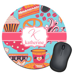 Dessert & Coffee Round Mouse Pad (Personalized)