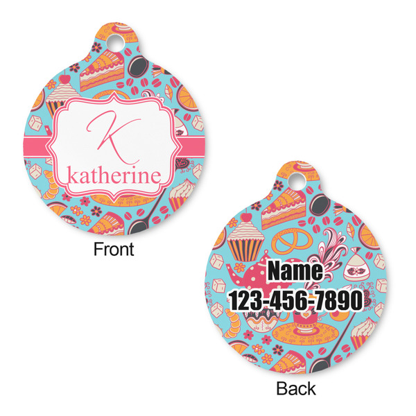 Dessert & Coffee Round Pet ID Tag - Large - Approval