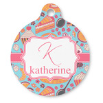 Dessert & Coffee Round Pet ID Tag (Personalized)