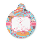 Dessert & Coffee Round Pet ID Tag - Small (Personalized)