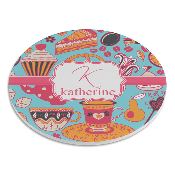 Dessert & Coffee Round Stone Trivet - Angle View