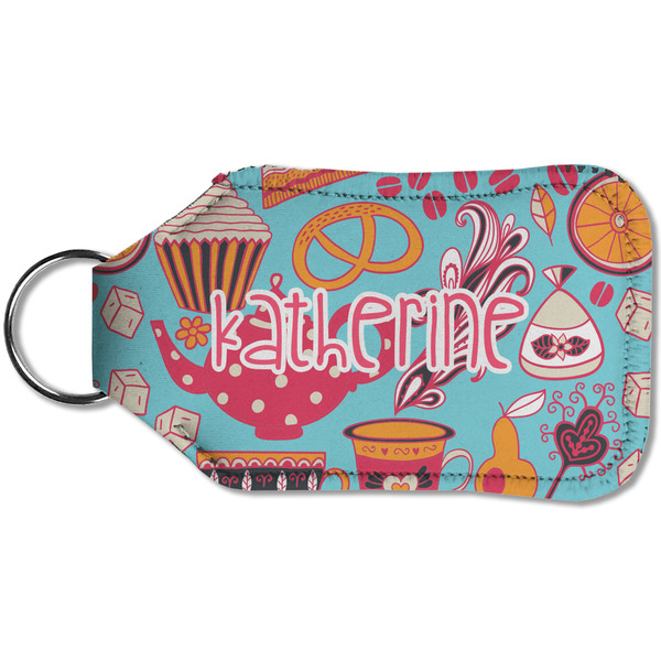 Dessert & Coffee Sanitizer Holder Keychain - Small (Back)