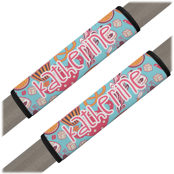Custom Dessert & Coffee Seat Belt Covers (Set of 2) (Personalized)