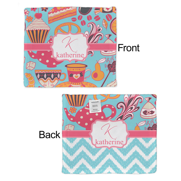 Dessert & Coffee Security Blanket - Front & Back View