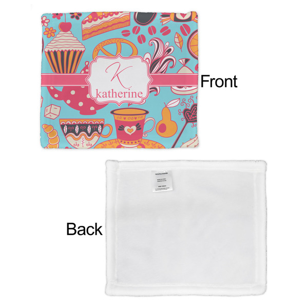 Dessert & Coffee Security Blanket - Front & White Back View