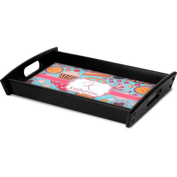 Dessert & Coffee Serving Tray Black - Corner
