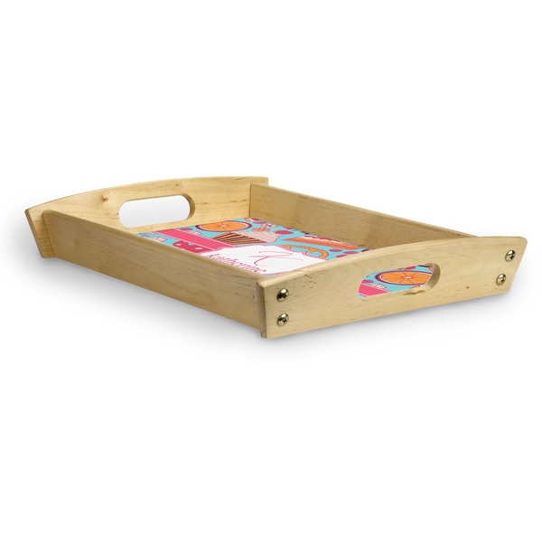 Dessert & Coffee Serving Tray Wood Small - Corner