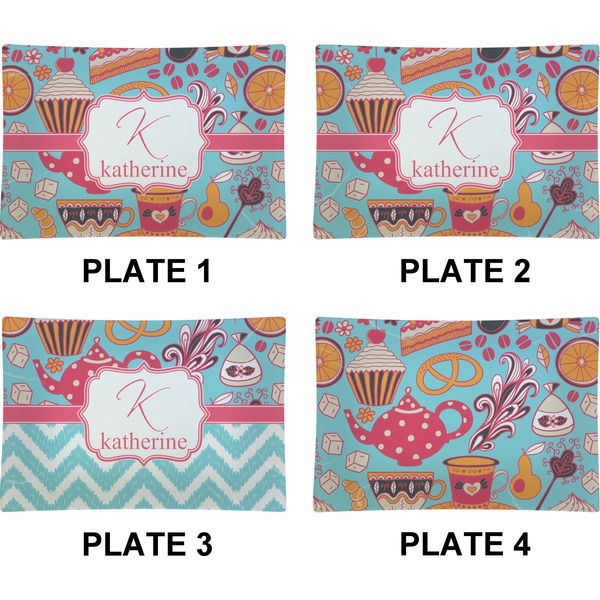 Dessert & Coffee Set of Rectangular Appetizer / Dessert Plates (Approval)