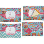 Dessert & Coffee Set of 4 Glass Rectangular Appetizer / Dessert Plate (Personalized)