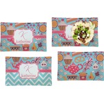 Dessert & Coffee Set of 4 Glass Rectangular Lunch / Dinner Plate (Personalized)