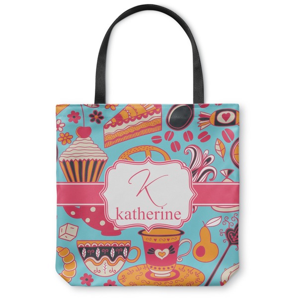 Custom Dessert & Coffee Canvas Tote Bag - Medium - 16"x16" (Personalized)