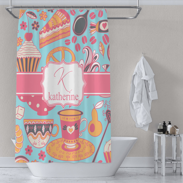 Dessert & Coffee Shower Curtain Lifestyle
