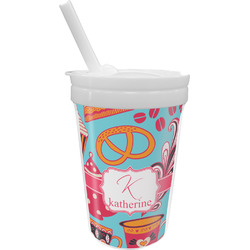 Dessert & Coffee Sippy Cup with Straw (Personalized)