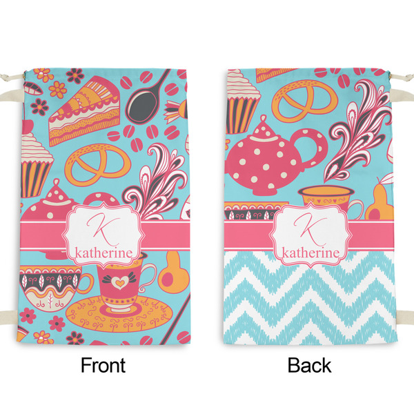 Dessert & Coffee Small Laundry Bag - Front & Back View