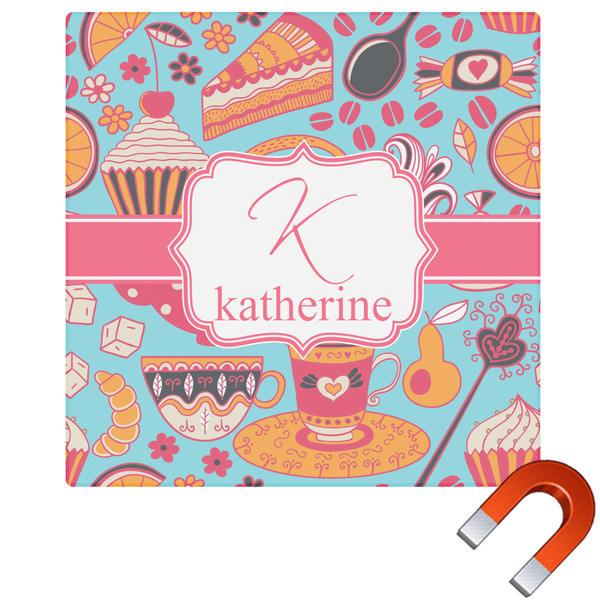 Custom Dessert & Coffee Square Car Magnet - 10" (Personalized)