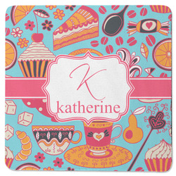 Dessert & Coffee Square Rubber Backed Coaster (Personalized)
