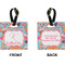 Dessert & Coffee Square Luggage Tag (Front + Back)